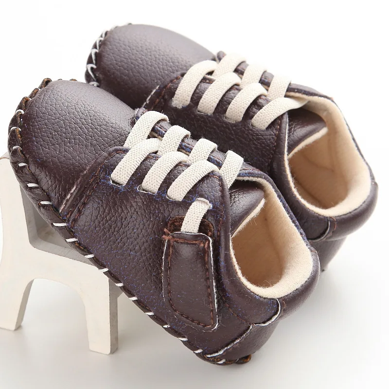 Cute Baby Boys Shoes PU Leather Boy Girls Soft Sole Non-Slip Magic Tape Spring Autumn Infant Casual Prewalker Baby First Steps