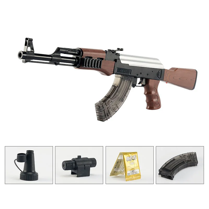 Новый электрический игрушечный водный пистолет AK47 с пулями для улицы живой CS