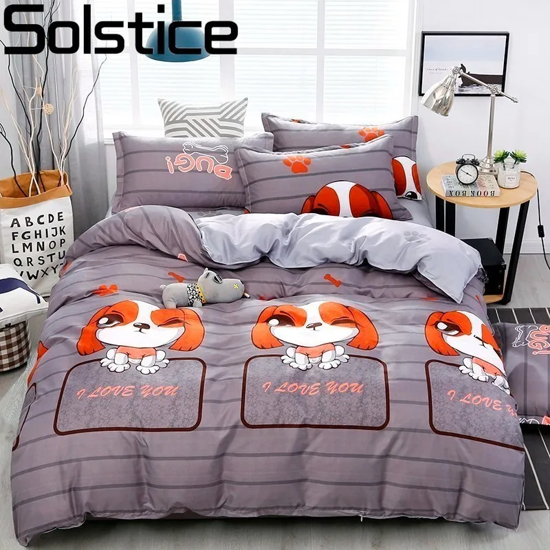 

Solstice Cartoon Pet Dog Style Bedclothes Breathable Soft Comforter Bedding Sets Bed Linings Duvet Cover Bed Sheet Pillowcase