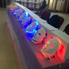 Простой в использовании 3 цвета аппарат для ухода за кожей лица светодиодный маска для лица для домашнего использования