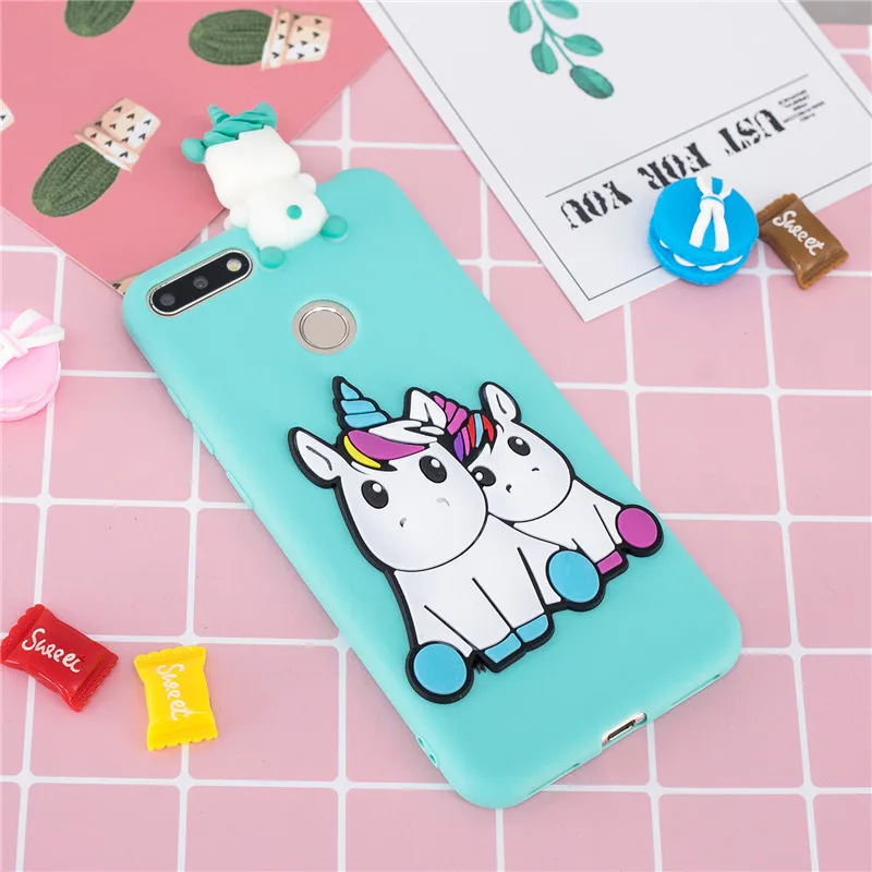 huawei pu case 3D Kỳ Lân Gấu Panda Xương Rồng Silicon TPU Dành Cho Huawei P Thông Minh 2019 Honor 8 9 10 20 Lite 10i 7A 7S 8S 8X 8C 8A 9X Pro waterproof case for huawei