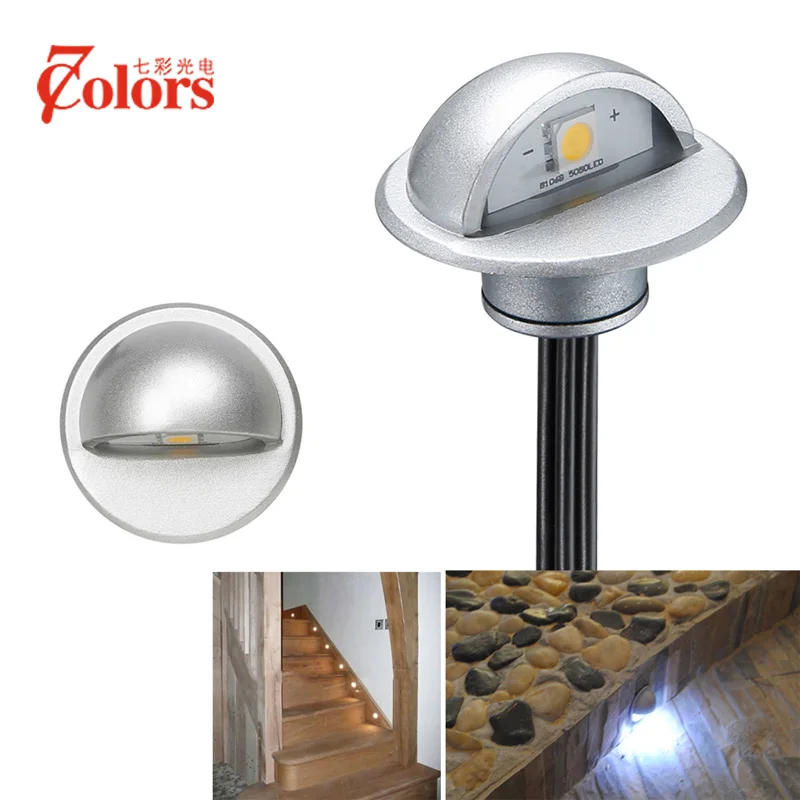 6pcs Half-moon Outdoor Led Underground Light Lighting for the Garden Patio Deck Park Path Recessed Floor Lamp Step Light