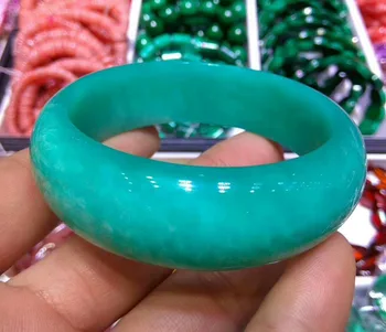 

Genuine Natural Green Amazonite Gemstone Bangle 59mm Beads Bracelet Bracelet Inner Diameter 59mm From Mozambique AAAAAA