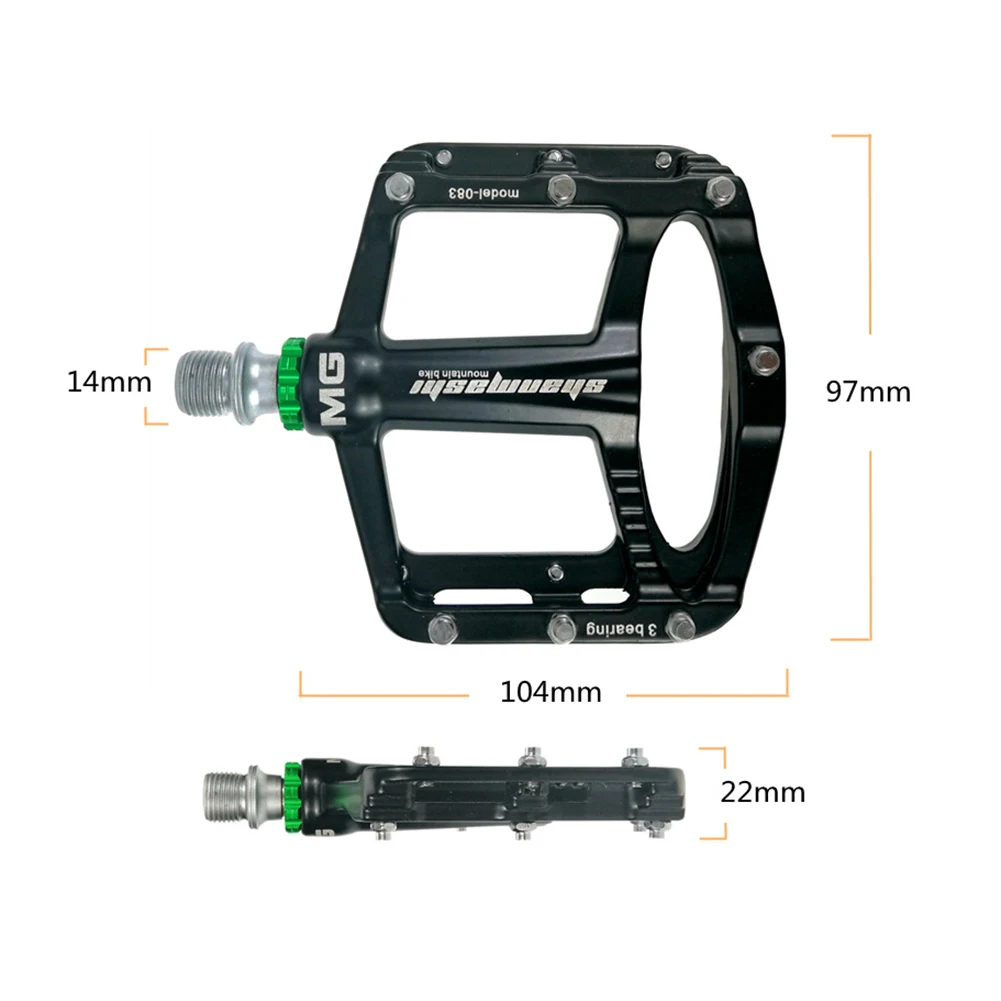 Велосипедные педали для MTB, нескользящая велосипедная педаль с ЧПУ, герметичный подшипник, плоская платформа, противоскользящая велосипедная педаль, велосипедная часть