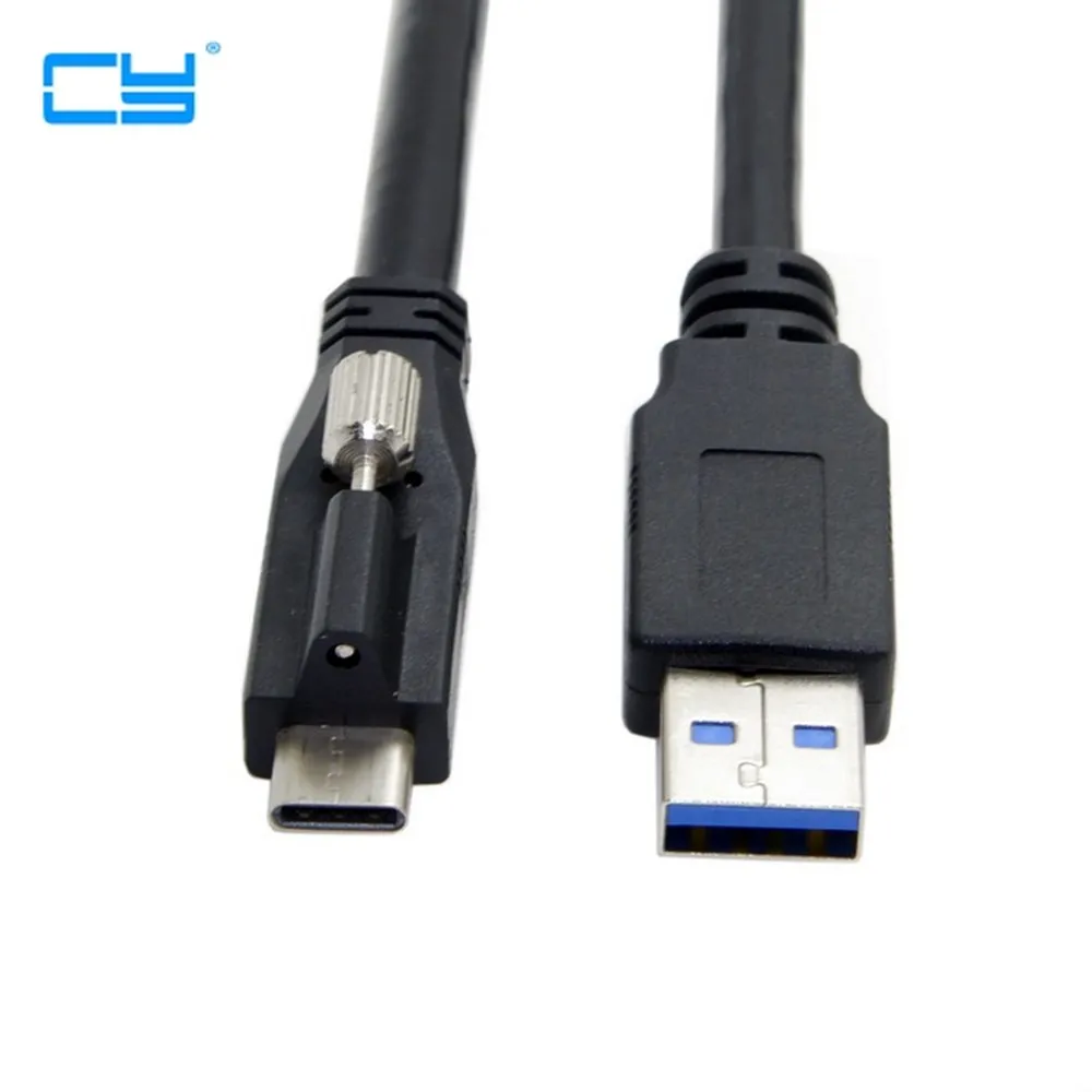 1.2m USB 3.1 Type C USB C Locking Connector to Standard USB3.0 Data