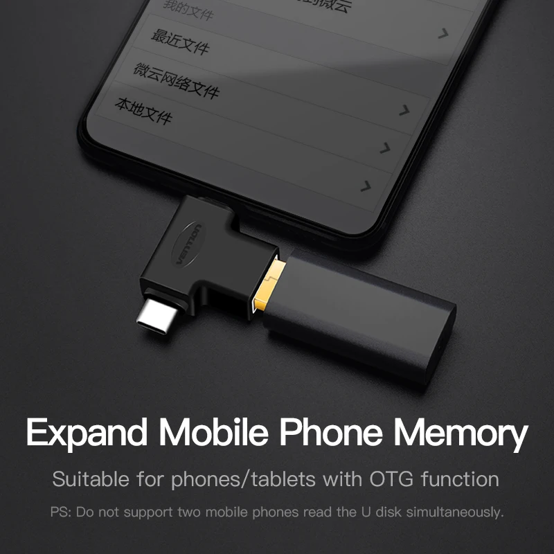 Кабель адаптер Vention USB 3 0 OTG 2 в 1 Micro Type C кабель конвертер для Xiaomi One Plus Nexus 6P C|Кабели
