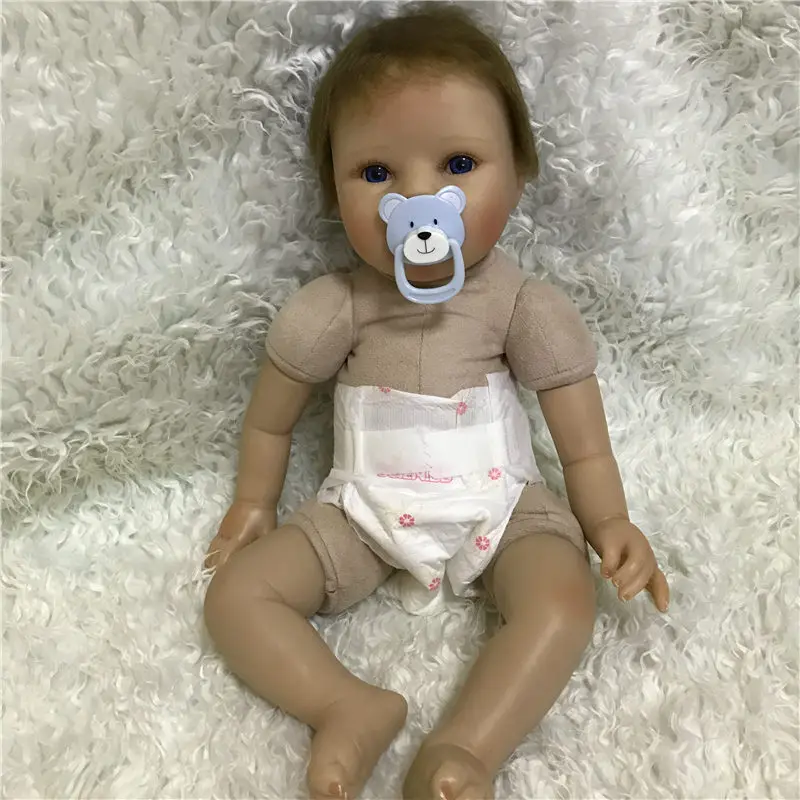 NPK 22 дюйма 55 см голые Bebes Reborn силиконовые Creatived обнаженные куклы Menina для продажи