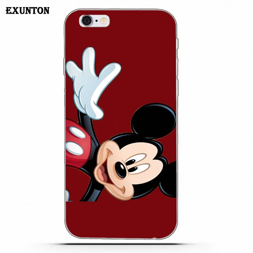 Мягкий ТПУ чехол для телефона Apple iPhone 4 4S 5 5C SE 6 6S 7 8 Plus X Micky Mouse|Чехлы-накладки| |