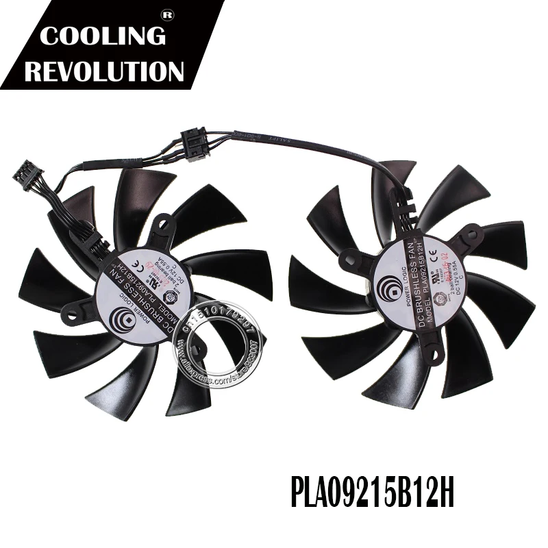 

2PCS Power Logic PLA09215B12H DC 12V 0.55A 4Pin Cooler Fan Replacement For EVGA GeForce GTX 760 770 780 Graphics Video Card Fans