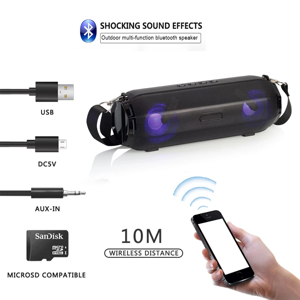 HANTOPER-Portable-wireless-Bluetooth-Speaker-Stereo-big-power-10W-system-TF-Card-Music-Subwoofer-Column-Speakers (3)