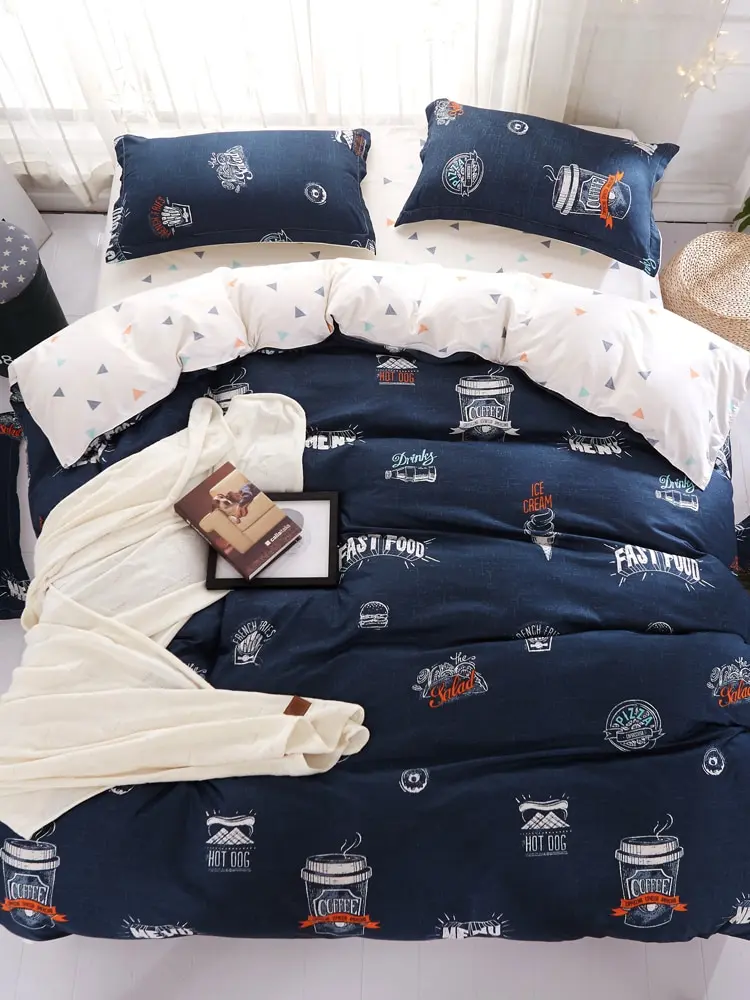 

4 Pcs Bedclothes Set Voguish Cool Pattern Comfortable Cozy Duvet Cover Set