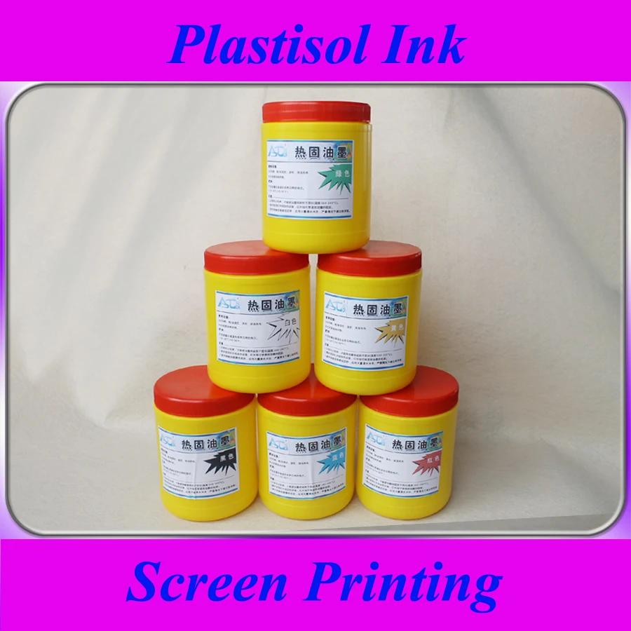 Buy 6 bottles of plastisol ink for screen printing