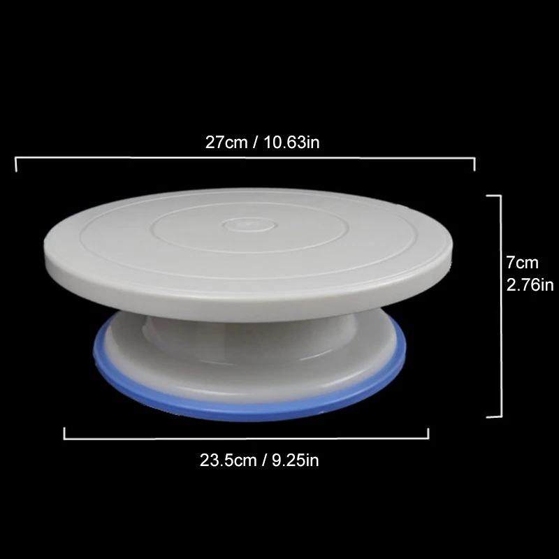 27cm Plastic Cake Turntable Rotating Cake Plastic Dough Knife Decorating 10 Inch Cream Cakes Stand Cake Rotary Table Hot Sal