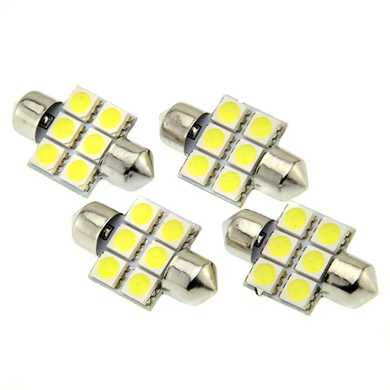 2 шт. супер белый 31 мм гирлянда 5050 SMD 6 светодиодный C5W автомобиля авто Интерьер