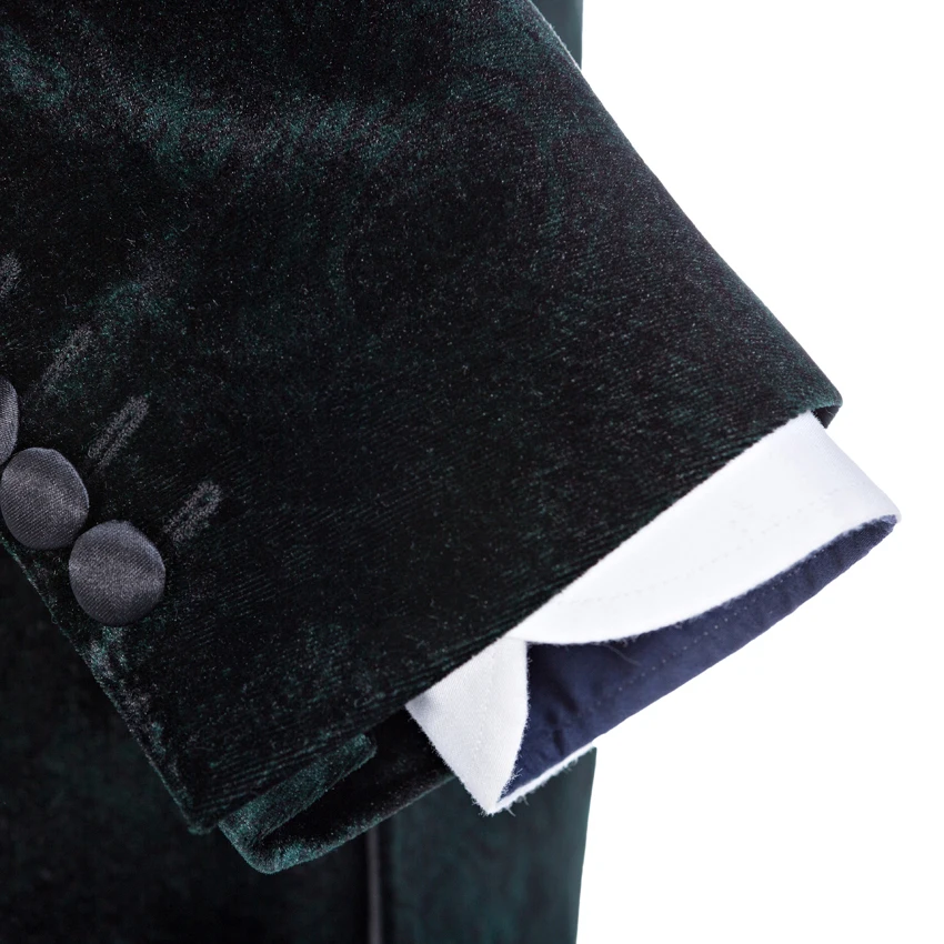 New Design Velvet Groom Tuxedos Groomsman Suit Wedding suit Double Breasted Made Man Suits (Jacket+pants)