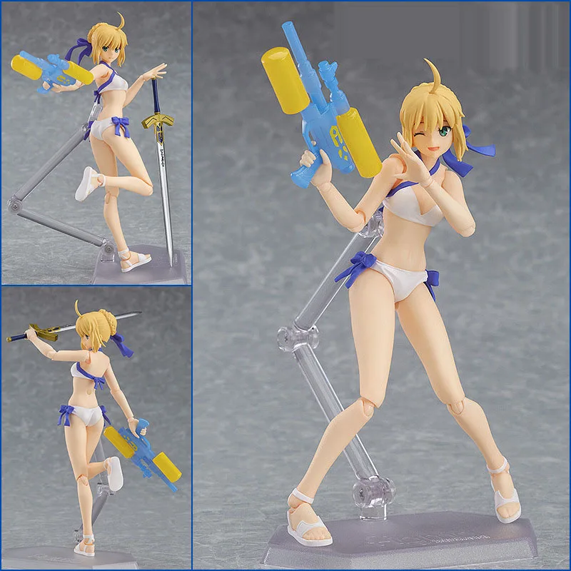 13 см аниме fate/stay night бикини в стиле сейбер волнистые подвижные суставы ver. Фигурка