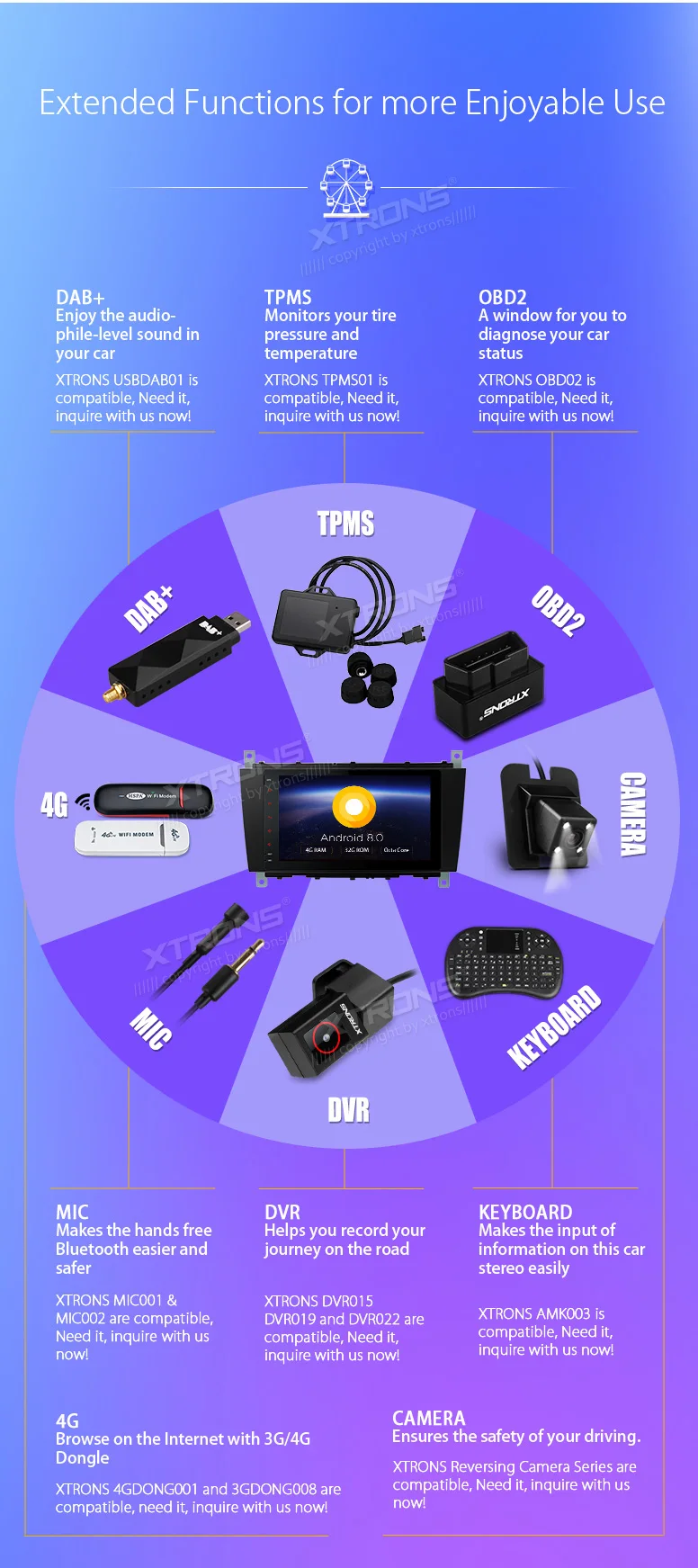 Cheap XTRONS Android 8.0 Car Stereo Radio Player GPS No DVD for Mercedes Benz W209 2005 2006 W203 C180 C200 C220 C230 C240 C250 C270 14