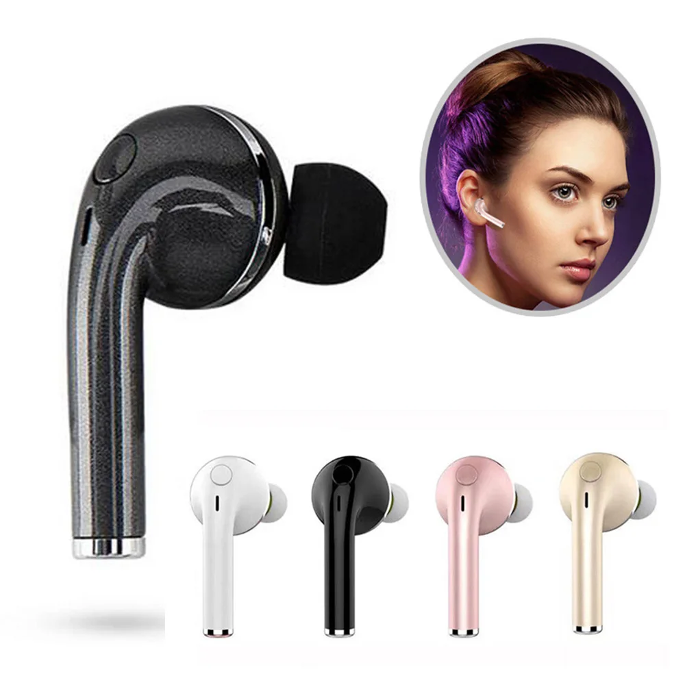 Мини Bluetooth Беспроводные наушники с микрофоном музыкальная Спортивная гарнитура