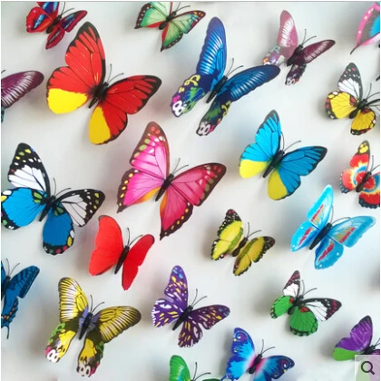 Special Offers 48Pcs/Lot PVC Colourful Butterfly 3D Wall Stick Blackboard Sticker Dining Room Decoration Adesivo De Parede Mural Art Decoration Special Offers 48Pcs/Lot PVC Colourful Butterfly 3D Wall Stick Blackboard Sticker Dining Room Decoration Adesivo De Parede Mural Art Decoration