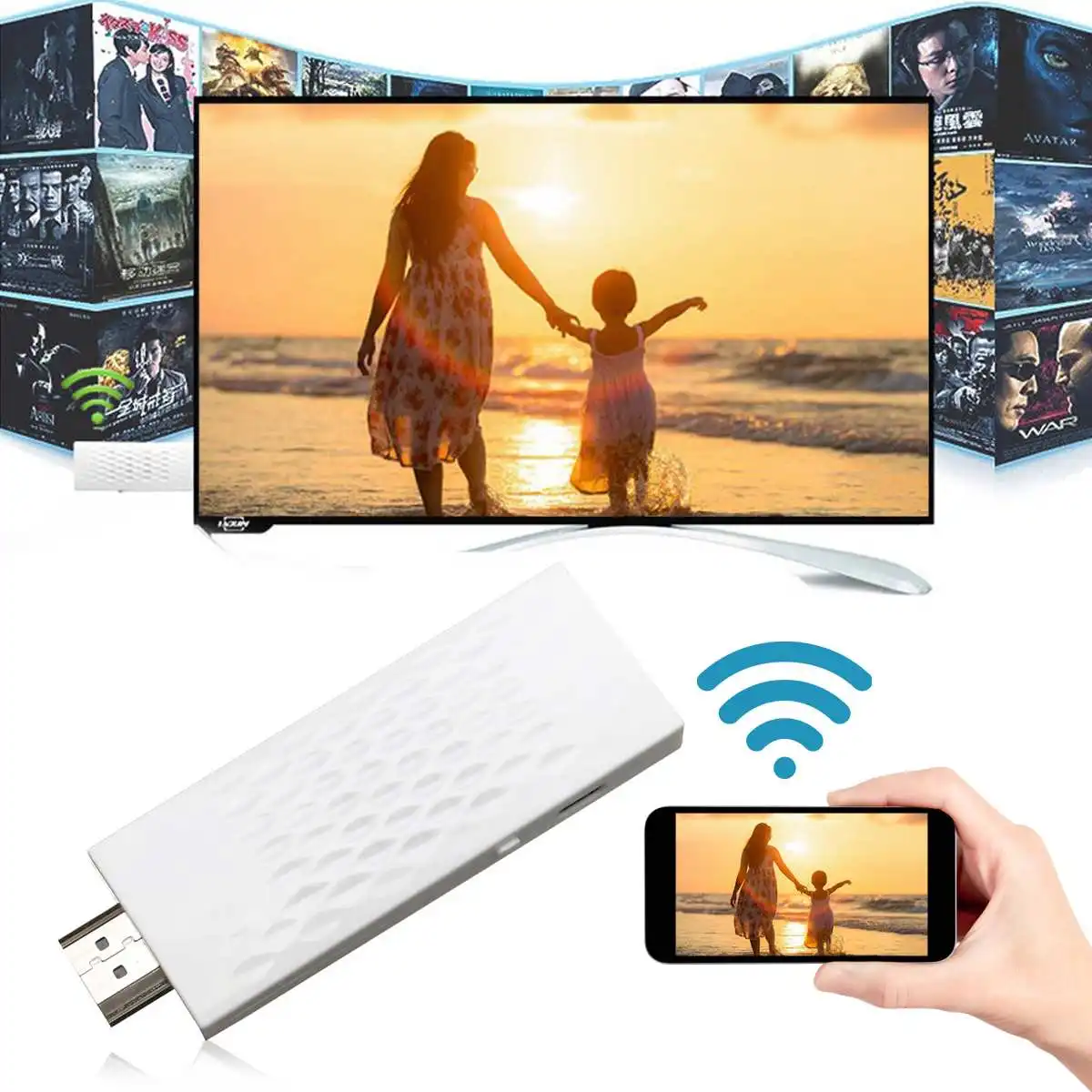 

bluetooth Adapters HDMI Adapter Screen to HDMI Adapter TV Dongle Wireless Screen Player for iOS for Android USB