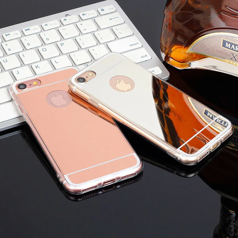 

JAMULAR Electroplate Mirror Case for iPhone 6 Plus Silicone Rubber Gel Soft Phone Cover for iPhone 6s Plus 5.5 inch Cases Covers