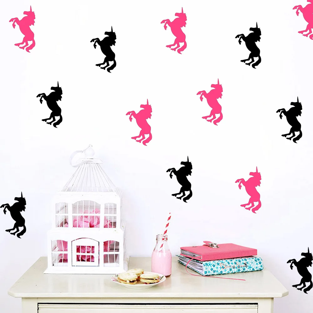 

6 Colors Unicorn Style Wall Stickers On The Wall For Children Kids Rooms, DIY Home Decor,PVC Vinyl Kindergarten Decoration