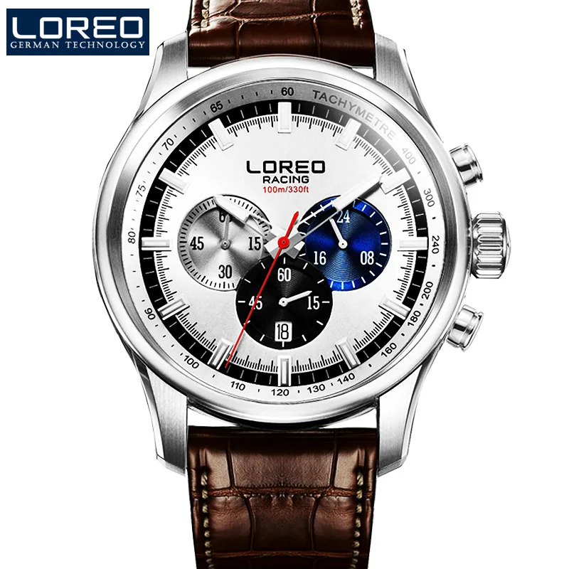 

Luxury Brand Sport Men Watch LOREO genuine multifunctional stainless steel luminous casual charm men's outdoor waterproof watch