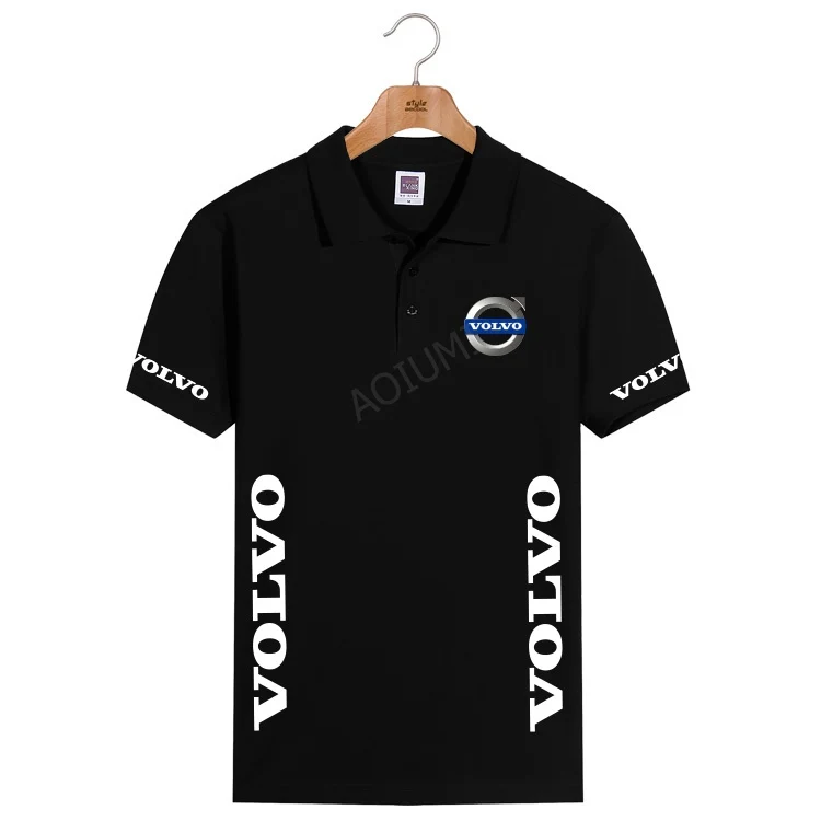 New summer Solid Casual Volvo Polo shirt For Men Tops High Quality ...