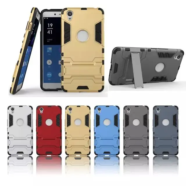 TPU + PC Прочный Kickstand Обложка Combo телефон гибридные Чехлы для OnePlus X Броня чехол с
