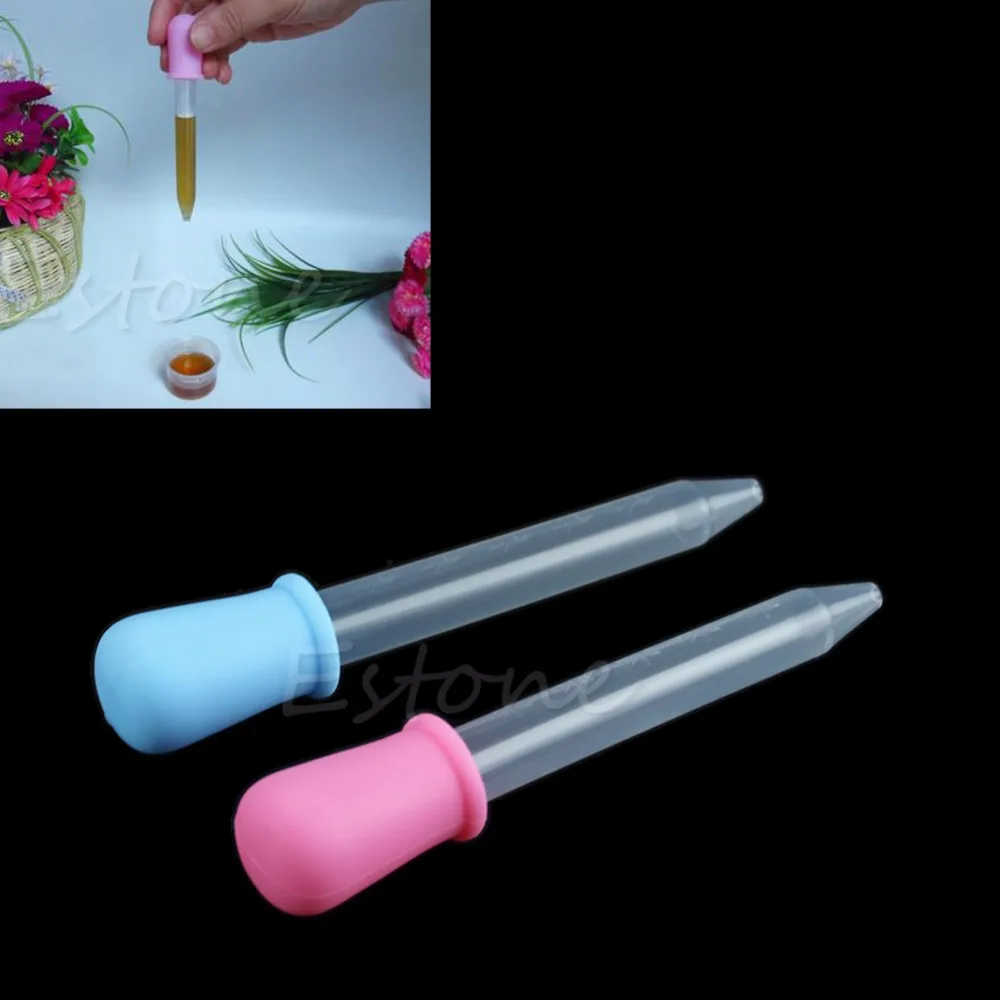 5 мл Прозрачная силиконовая пластиковая пипетка-капельница для кормления, Ушная пипетка, 2 цвета