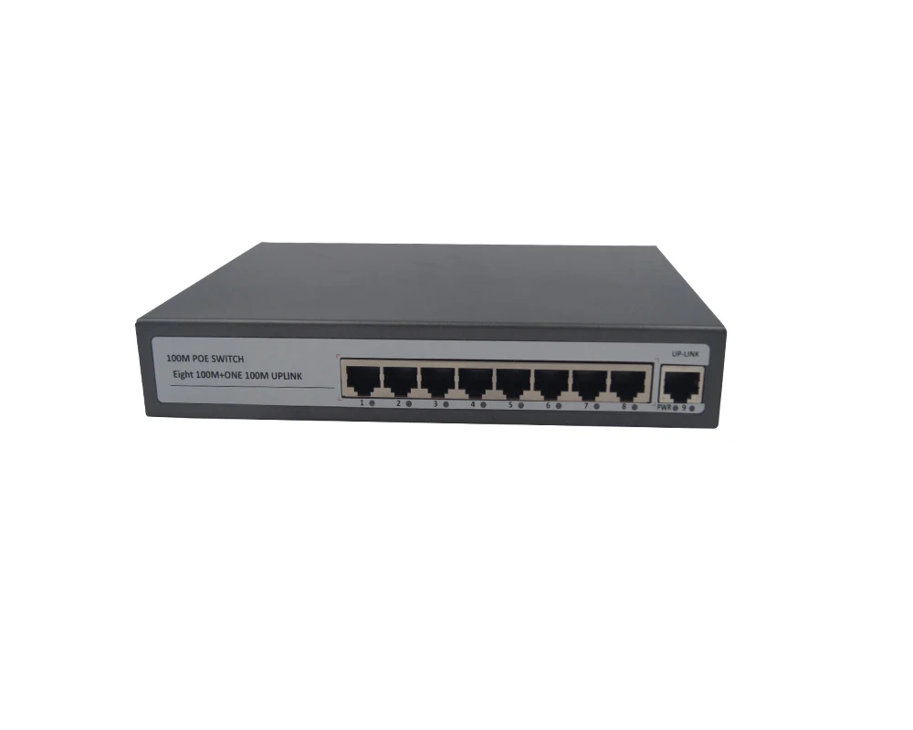 100 Мбит/с ieee802.3af 15 4 Вт 8 портов poe коммутатор с 48В внутренним адаптером питания 120