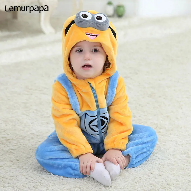 Детская одежда с животными Kugurumi супер герой комбинезон 0-3 лет одежда для малышей с героями мультфильмов для мальчиков и девочек Комбинезон на молнии фланель теплая дутая куртка для младенцев Kawaii костюм