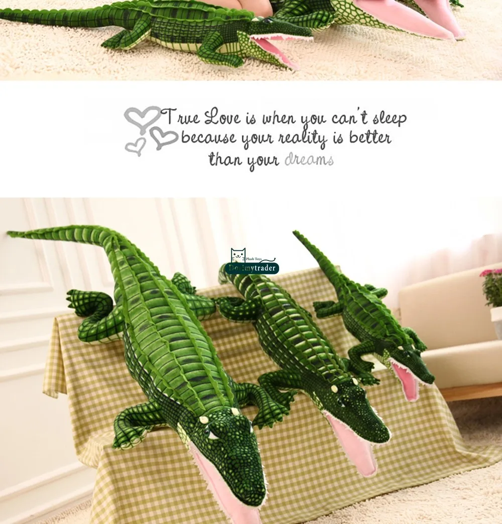 Dorimytrader Hot 79'' 200cm Funny Stuffed Soft Plush Lovely Large Simulated Animal Crocodile Toy, Free Shipping DY60721 (5)