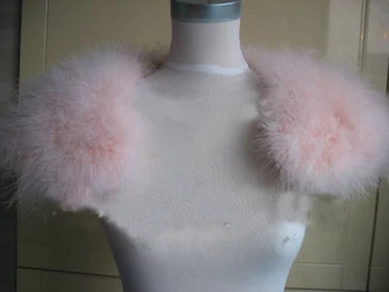 

Women's Winter Fashion Real Ostrich Feather Fur Female Winter Warm Wrap Present Pashmina PINK
