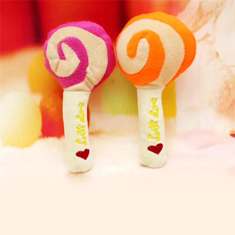 Cute Lollipop Pet Squeak Toys Plush Sound Play Dog Toys For Small Large Dogs Cats Puppy Molar Chew Toys Wholesale #F#40AT31 (9)