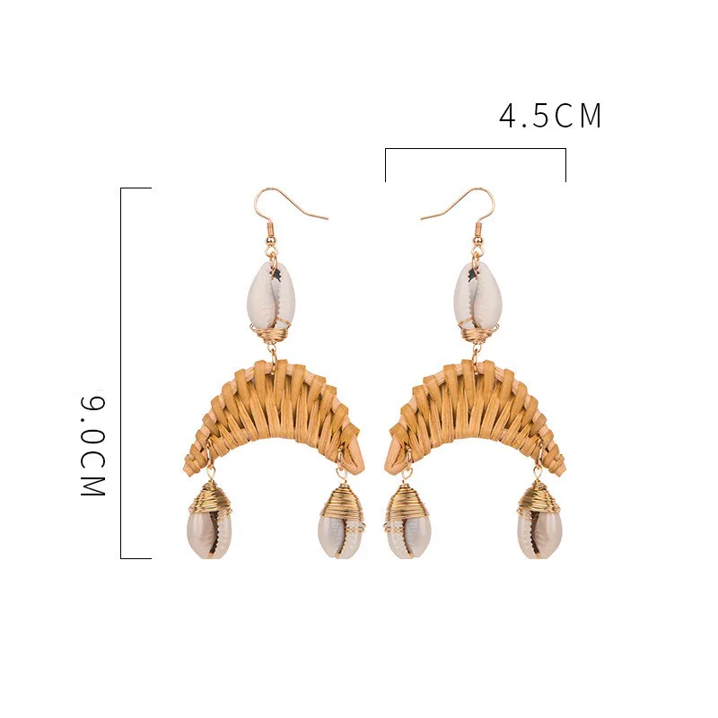 Uniaue Shell Alloy Drop Earrings Cute Chic Statement Dangle Earrings for Women Wedding Party Gifts Irregular Jewelry ET110 (1)