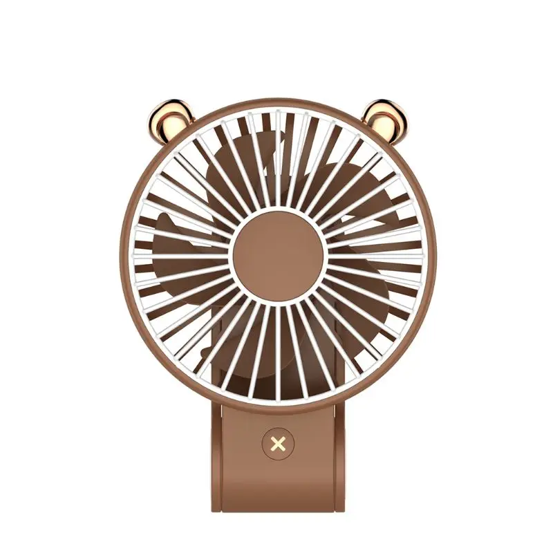 270 Degree Adjustable Cute Rabbit Bear Mini USB Foldable Handheld Fan Easy to Carry Small Fan with Hanging Rope Summer Cooling S