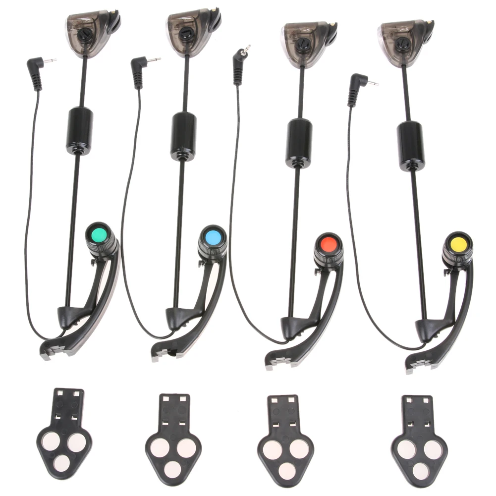 

4Pcs/set LED Carp Fishing Bite Indicator Chain Fishing Swinger illuminated Swinger Set Fishing Tackle Boxes Fishing Accessories