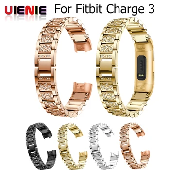 

For Fitbit Charge 4 wristBand Stainless Steel Strap For Fitbit Charge3 Fitness Bracelet Luxury Slingshot Buckle Solid Metal Belt