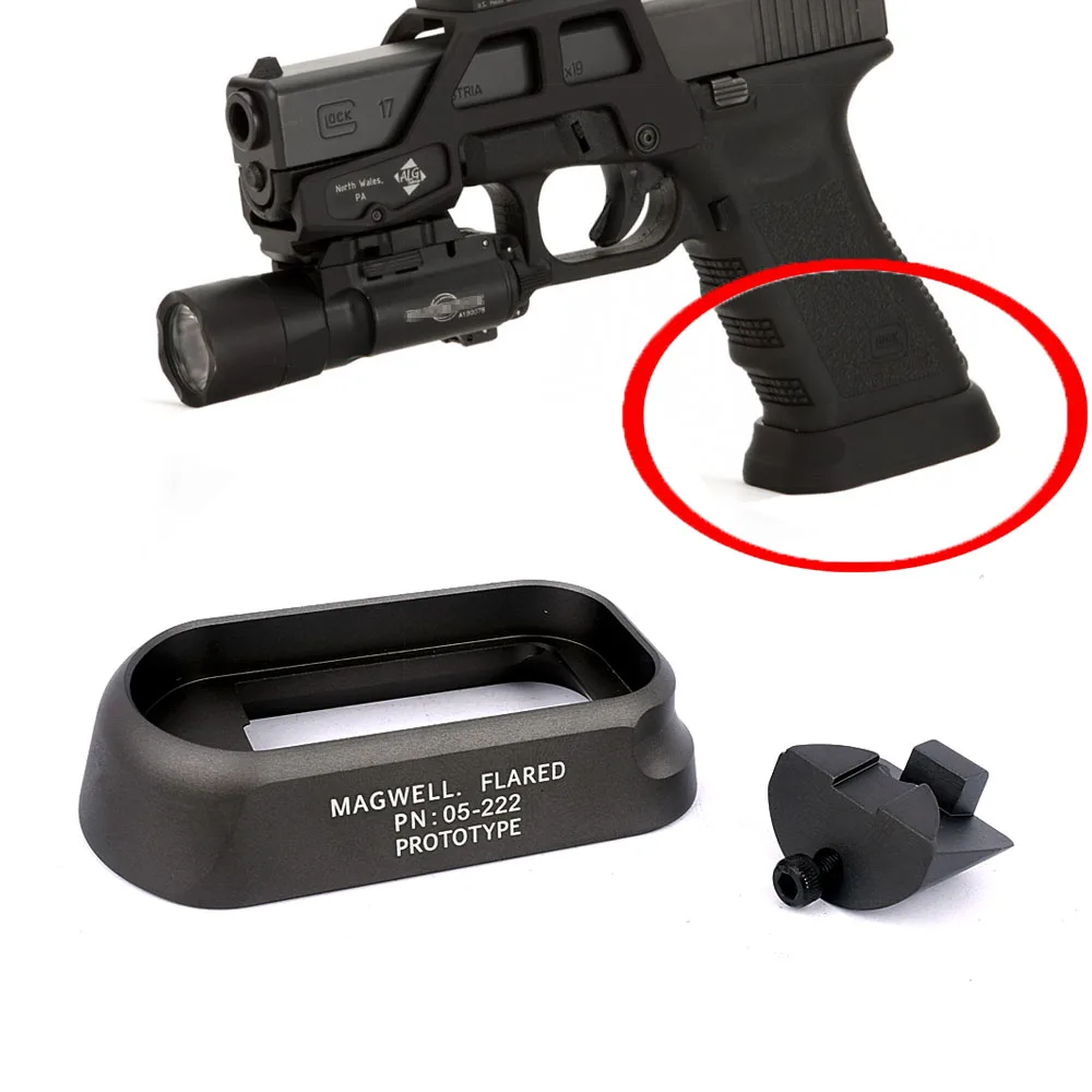 CRUSHUNT Tactical ALG Defense Flared Magwell For Pistol Airsoft Gen3 Glock 17 18C 24 31 34 35