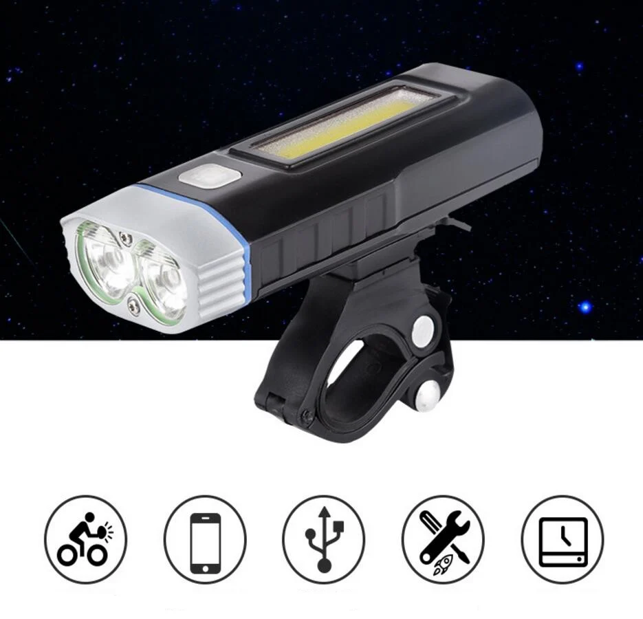 Sale Bicycle light bike front light headlights USB charging COB highlight lights mountain USB charge bike accessories F1132YQ 2