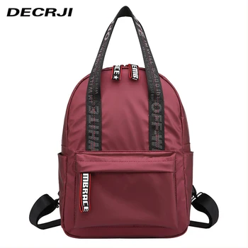 

DECRJI Women Waterproof Oxford Backpack School Bags For Teenage Girls Fashion Travel Rucksack Designer High Quality Shoulder Bag