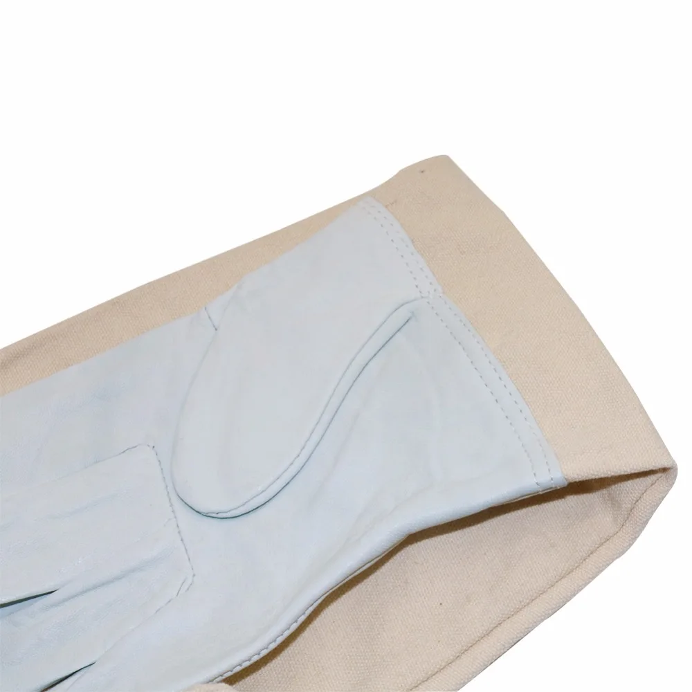 Beekeeping Protective Gloves Goatskin Linen Long Sleeves Beekeeping Gloves Apiculture Beekeeper Protection Gear 1 Pair