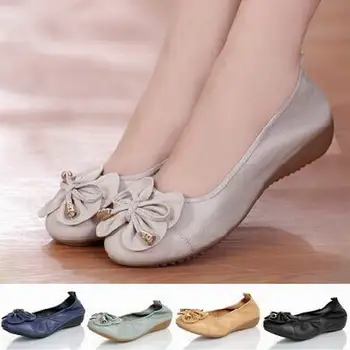 

Plus size(25-61) Women flats,women Genuine Leather Flat Shoes Woman Loafers Nice Fashion Female Casual Single Shoes