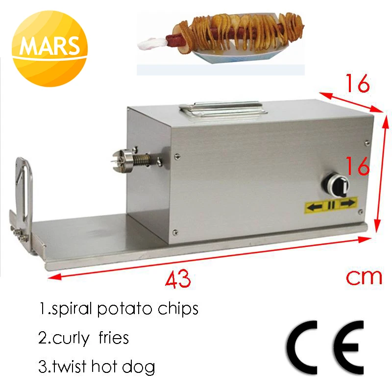 Electric twister potato slicer / Stainless steel tornado potato cutter /  Commercial electric spiral potato cutter