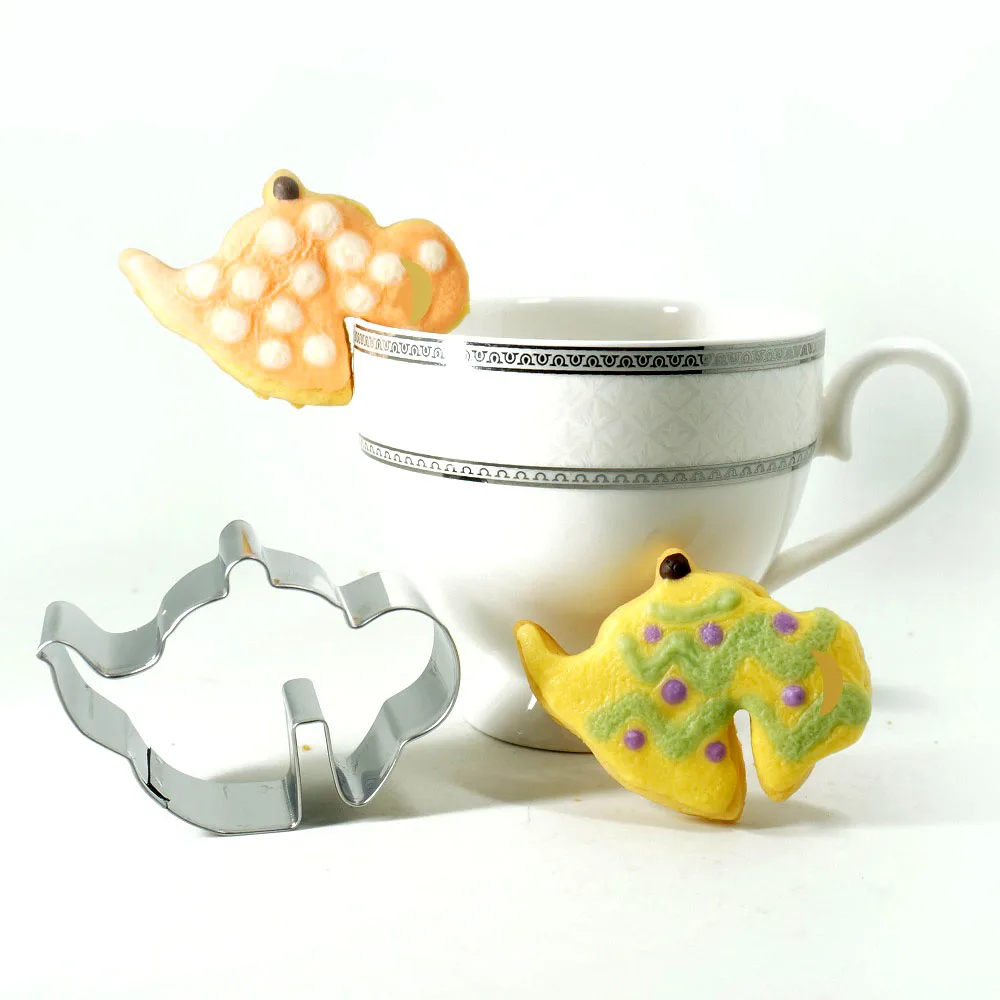 

1pc Love Angel wings bird cup teapot Hanging cup biscuit mold metal cookie cutters Fondant cake decorating tools Free Shipping