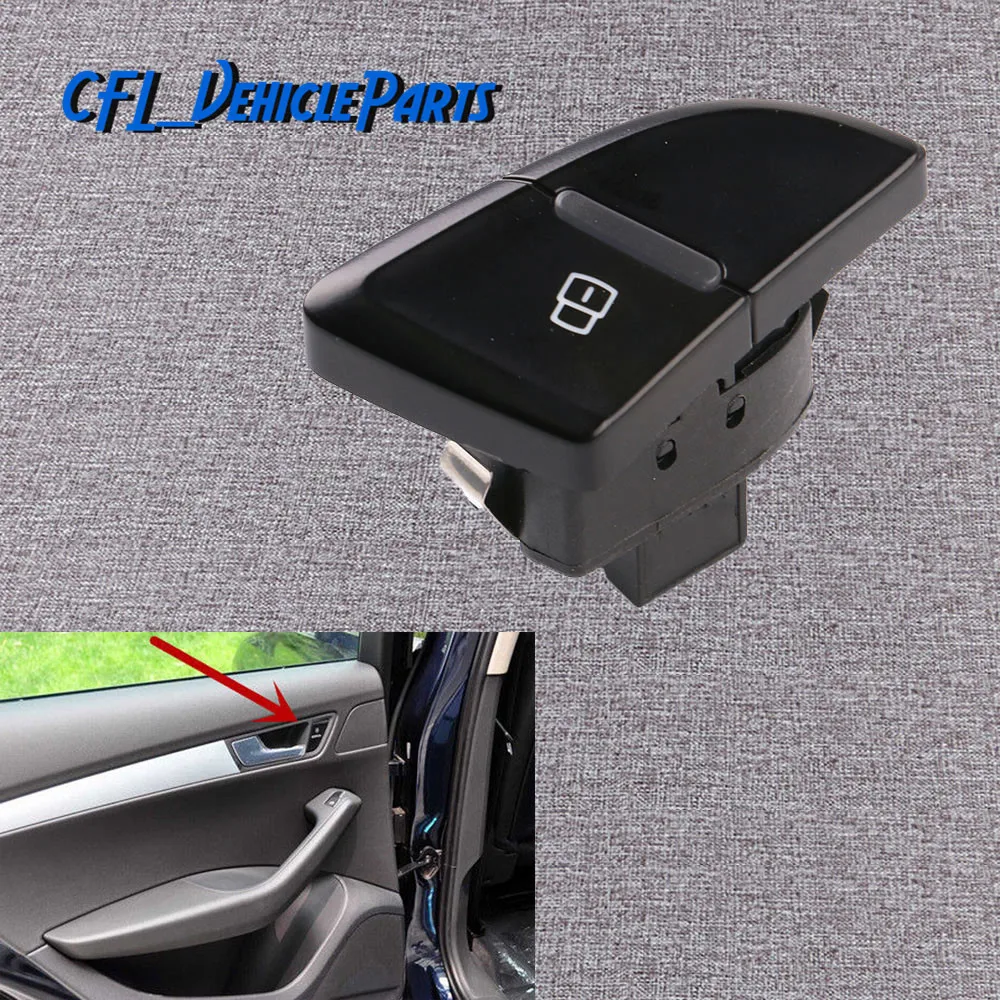 

White Rear Left Door Lock Unlock Safety Switch Button 8KD962107C 8K0962107A For Audi A4 B8 S4 2008-2015 A4 Allroad
