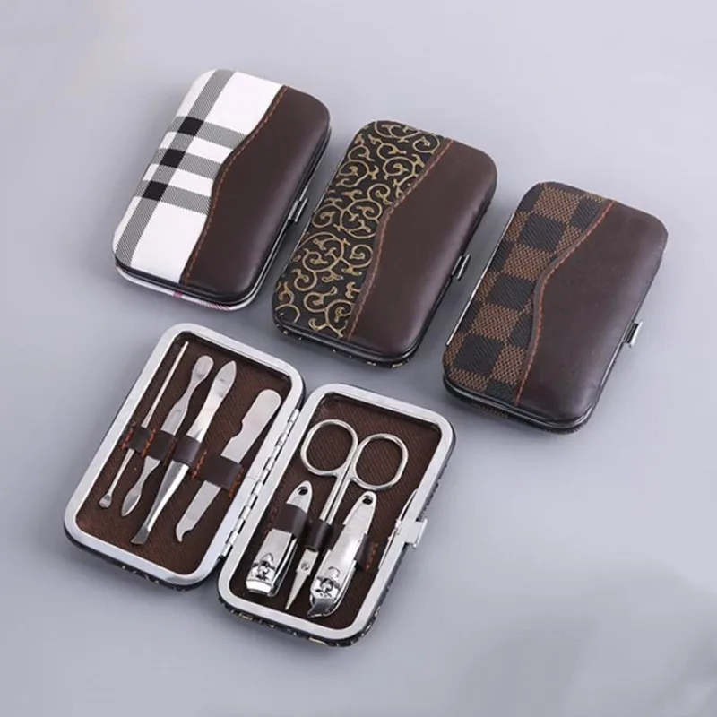 

7Pcs/set Manicure Pedicure Set Nail Clipper Trimmer Stainless Steel Nail Cutter Files Earpick Nail Scissors Tools