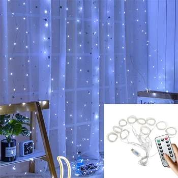 

3*3M Led Icicle Led Curtain Fairy String Light Fairy Light 300 Led Christmas Light For Wedding Home Garden Party Decoration Lamp