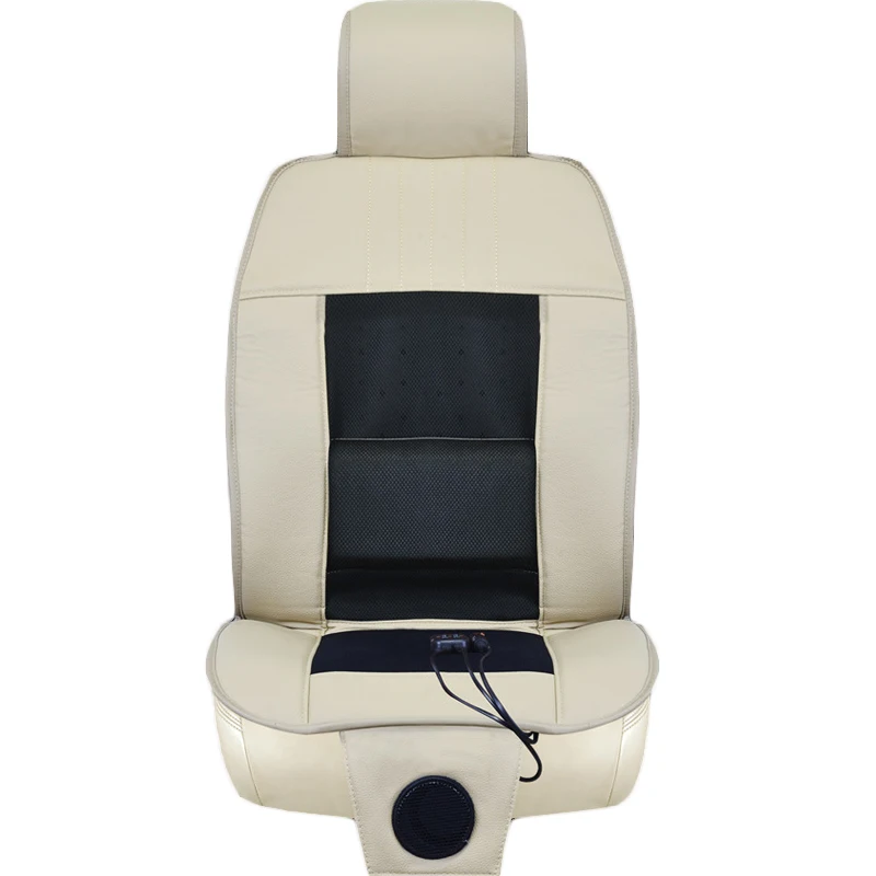 12V Cooling Car Seat Cover Single Cushion With Cool Air And Massage Function High Fiber Leather